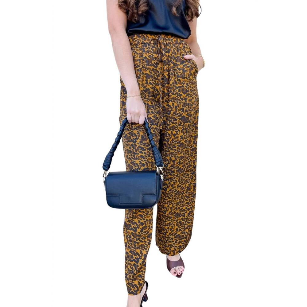 NEW LUCY PARIS julietta pull on pants in leopard print